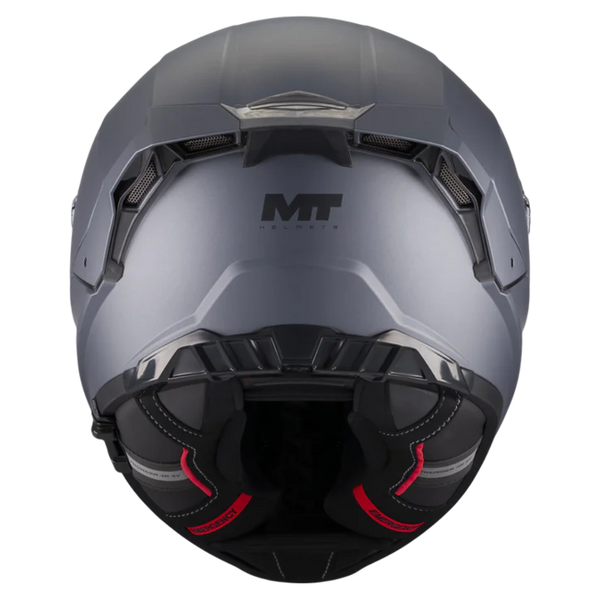 MT-Helmets Thunder 4 R SV Pure A2 Full-Face Helmet – Matt Grey – rear view