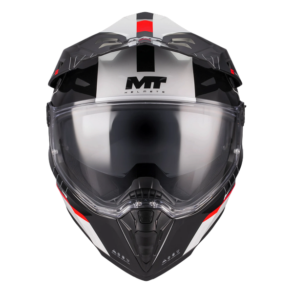 MT-Helmets Track SV Nomad A15 Adventure Helmet – Gloss Red – front view