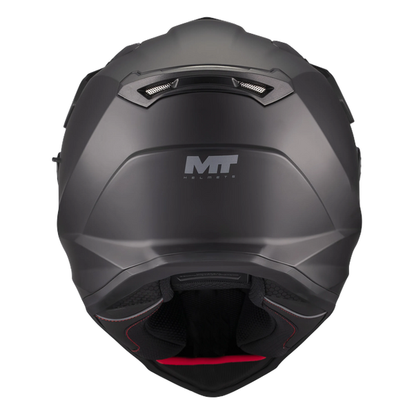MT-Helmets Track SV Pure A1 Adventure Helmet – Matt Black – rear view