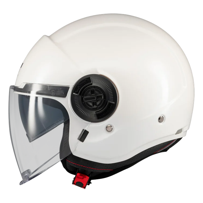 MT-Helmets Viale SV S Pure A0 Jet Helmet – Gloss White – left side view