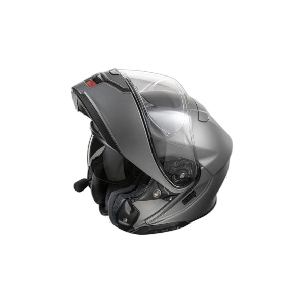 Shoei Neotec 3 Matt Deep Grey – with the chin bar open