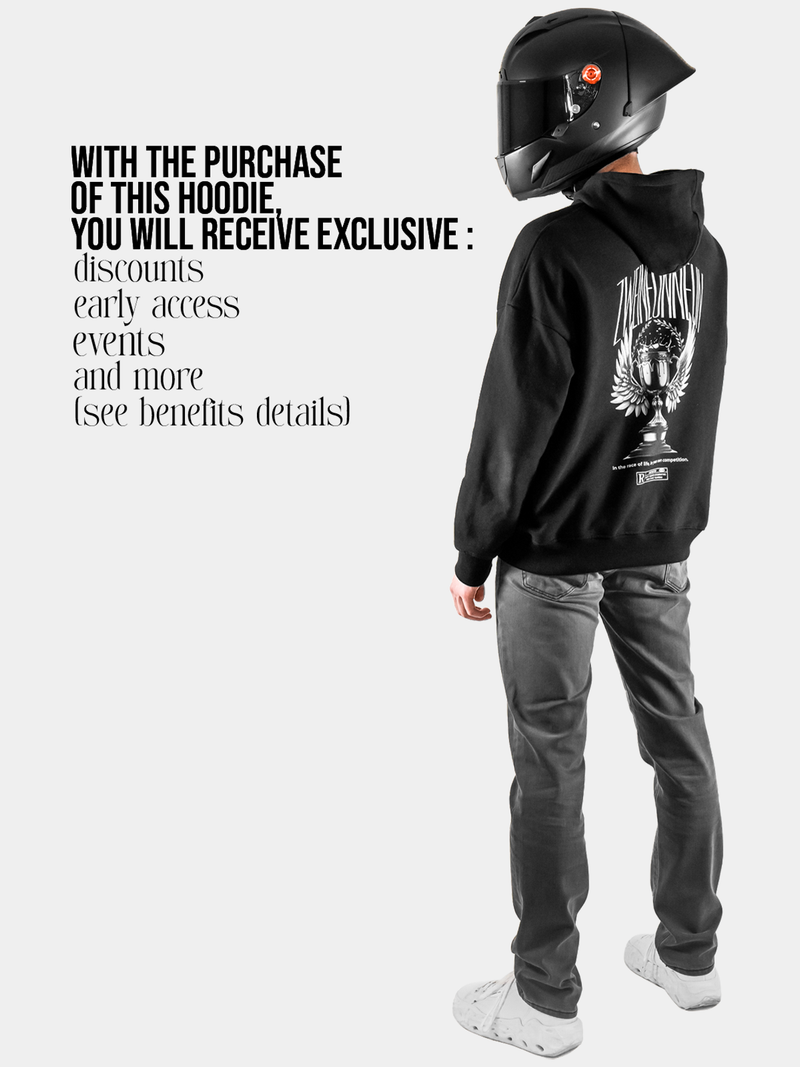 zweineunneun Calix Argentus Hoodie in black – front