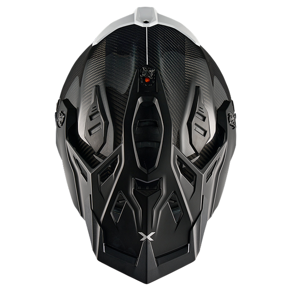 Nexx X.RALLY FIM Racing #2 Carbon White Adventure Helmet – top view