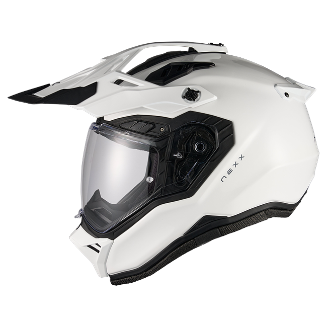 Nexx X.RALLY Plain White Adventure Helmet – side view
