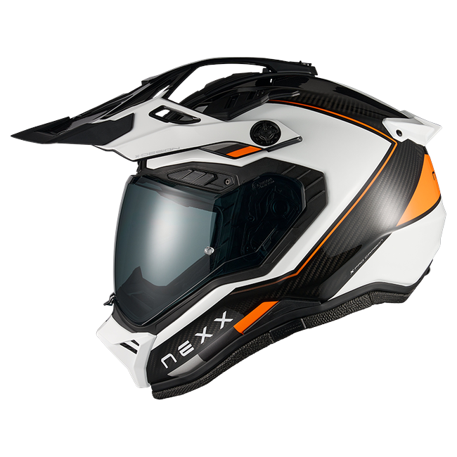 Nexx X.RALLY Raid White Orange Adventure Helmet – side view