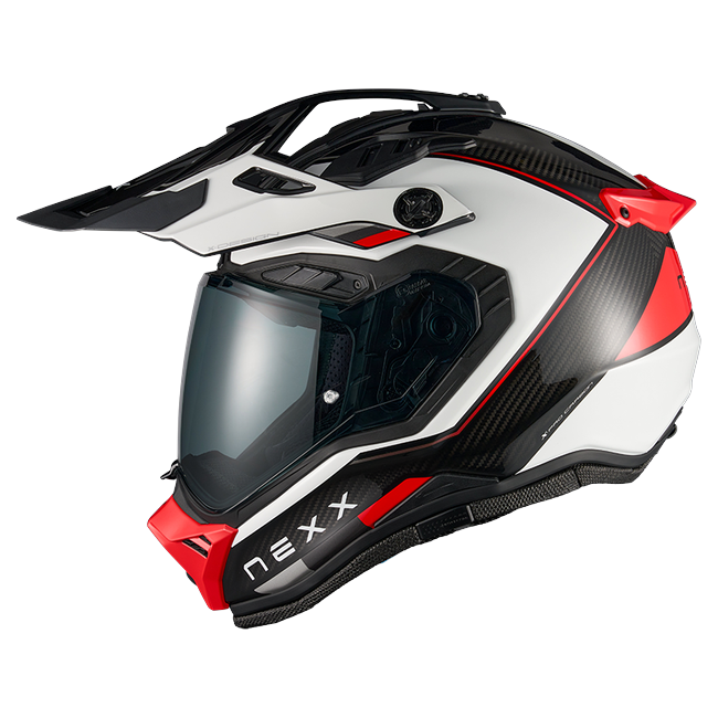 Nexx X.RALLY Raid White Red Adventure Helmet – side view