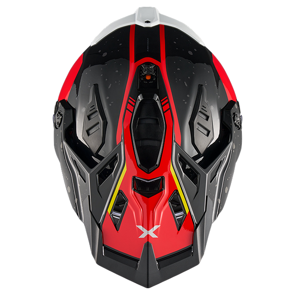 Nexx X.RALLY YUMA Black Red Adventure Helmet – top view