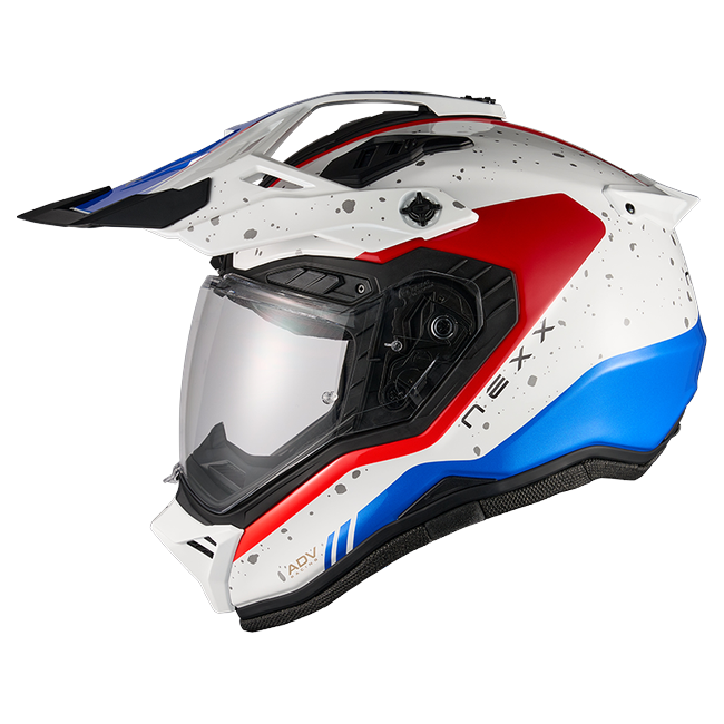 Nexx X.RALLY YUMA Blue Red Adventure Helmet – side view