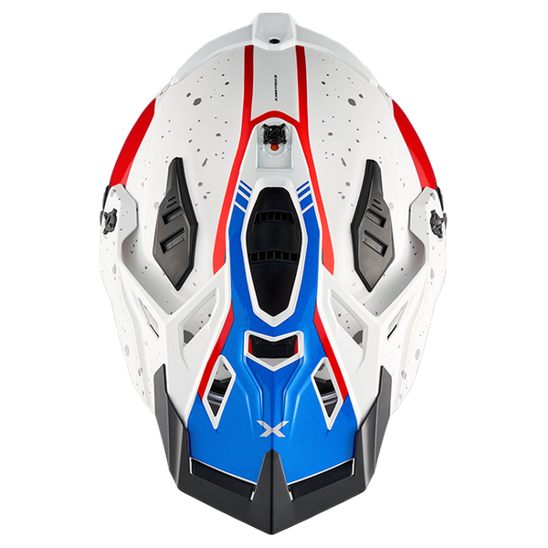 Nexx X.RALLY YUMA Blue Red Adventure Helmet – top view
