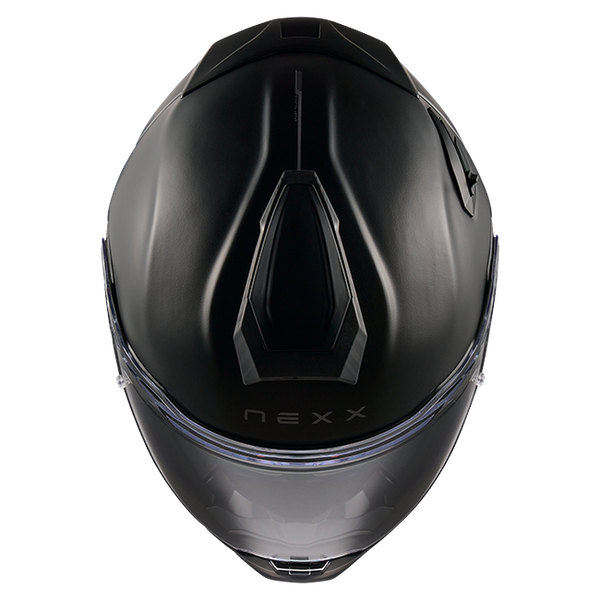 Nexx X.TR Plain Black Sport Touring Helmet – top view
