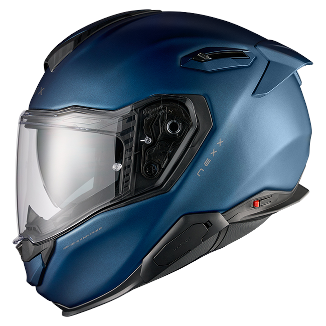 Nexx X.TR Plain Turquoise Blue Sport Touring Helmet – side view