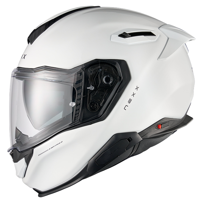 Nexx X.TR Plain White Sport Touring Helmet – side view