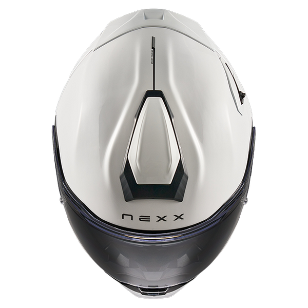 Nexx X.TR Plain White Sport Touring Helmet – top view