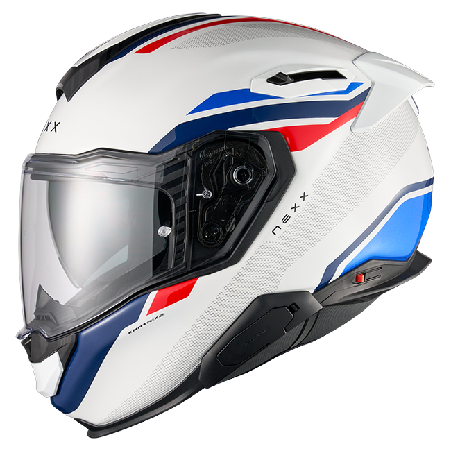 Nexx X.TR Quanta White Blue Sport Touring Helmet – side view