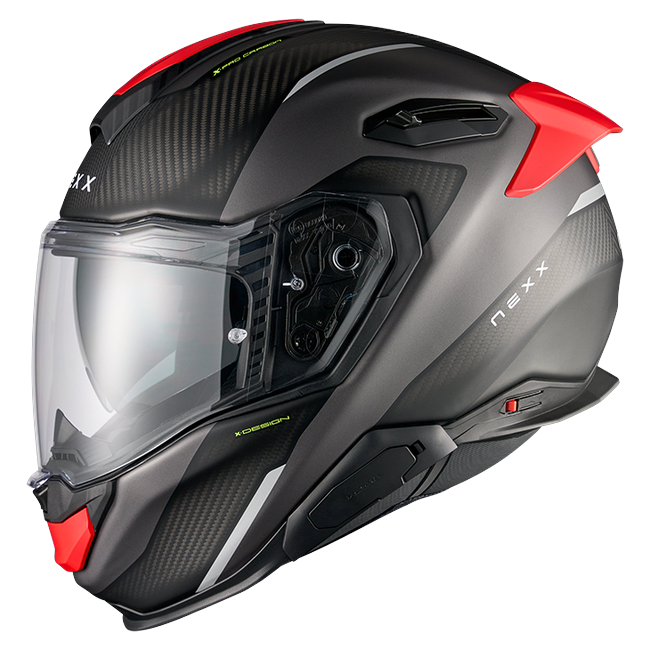 Nexx X.TR Rush Black Red Sport Touring Helmet – side view