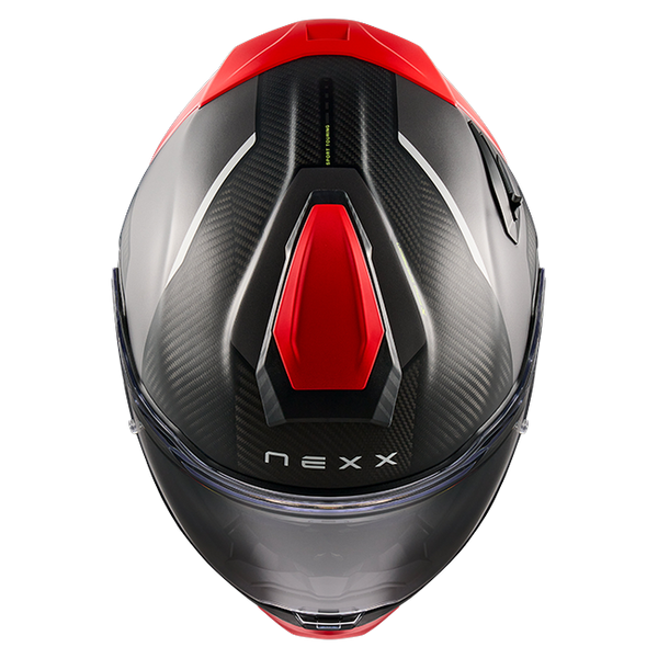 Nexx X.TR Rush Black Red Sport Touring Helmet – top view