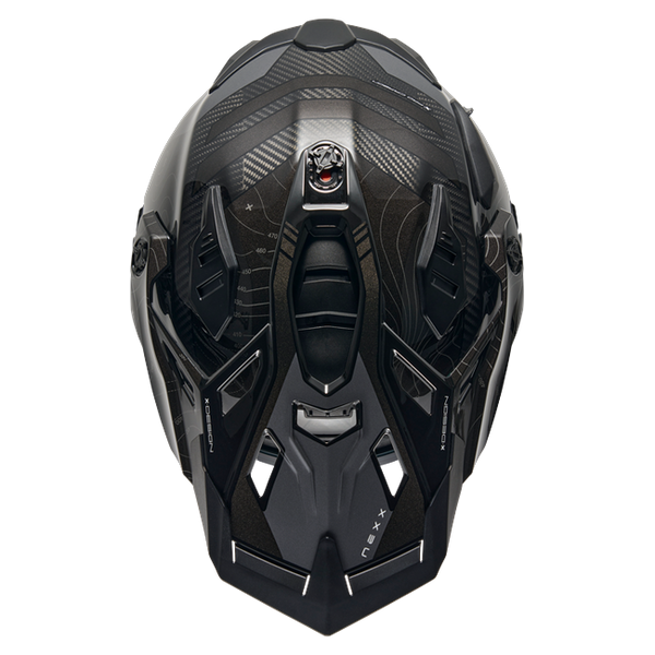 Nexx X.WED3 FURKA Black Grey Adventure Helmet – top view
