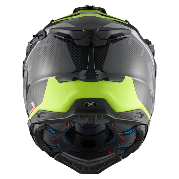 Nexx X.WED3 FURKA Grey Neon Adventure Helmet – rear view