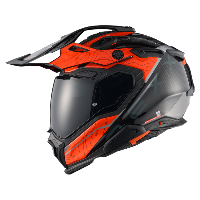 Nexx X.WED3 FURKA Orange Grey Adventure Helmet – side view