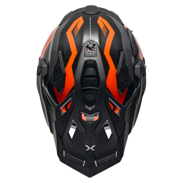 Nexx X.WED3 GOBI Orange White Adventure Helmet – top view