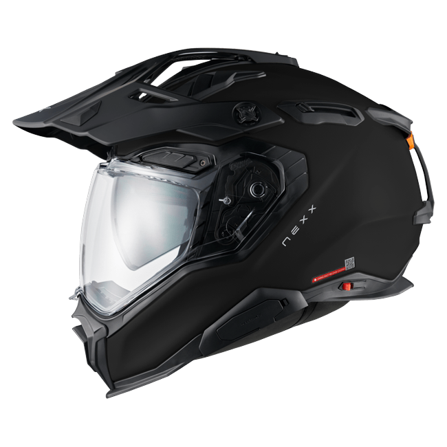 Nexx X.WED3 Plain Black Adventure Helmet – side view