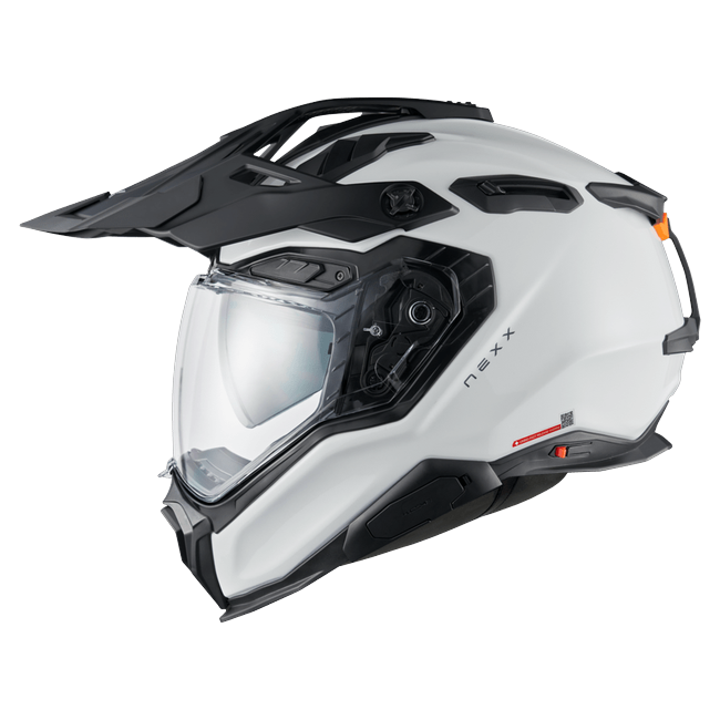 Nexx X.WED3 Plain White Adventure Helmet – side view