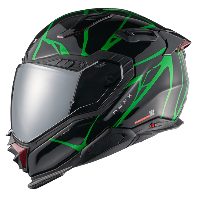 Nexx X.WST3 B-Side Black Green Street Helmet – side view