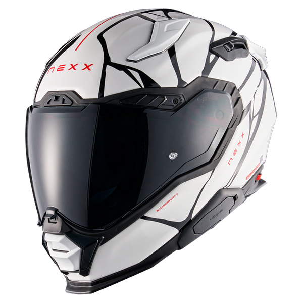 Nexx X.WST3 B-Side White Black Street Helmet – front three-quarter view