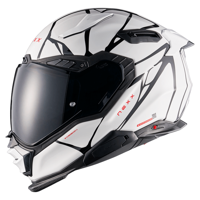 Nexx X.WST3 B-Side White Black Street Helmet – side view