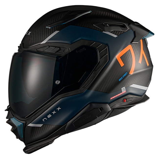 Nexx X.WST3 Manga Orange Blue Street Helmet – side view
