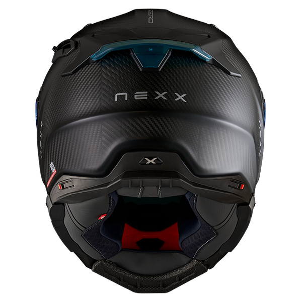 Nexx X.WST3 Zero Pro Carbon Blue Street Helmet – rear view