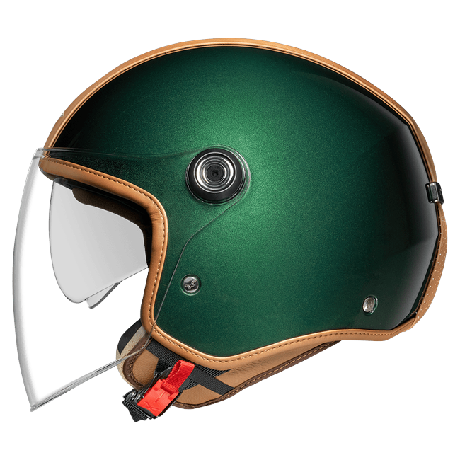 Nexx Y.10 Midtown Green Camel Jet Helmet – side view
