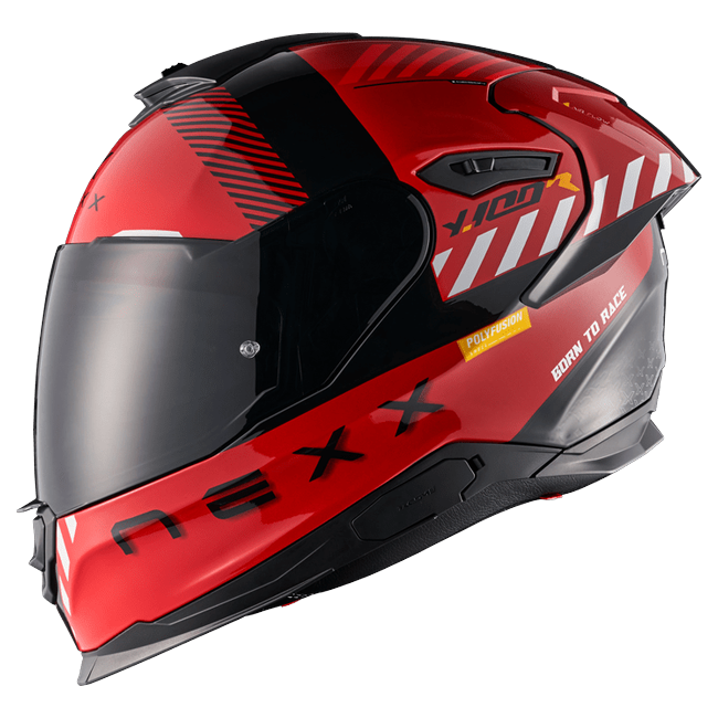 Nexx Y.100R Fade Red Black Full-Face Helmet – side view