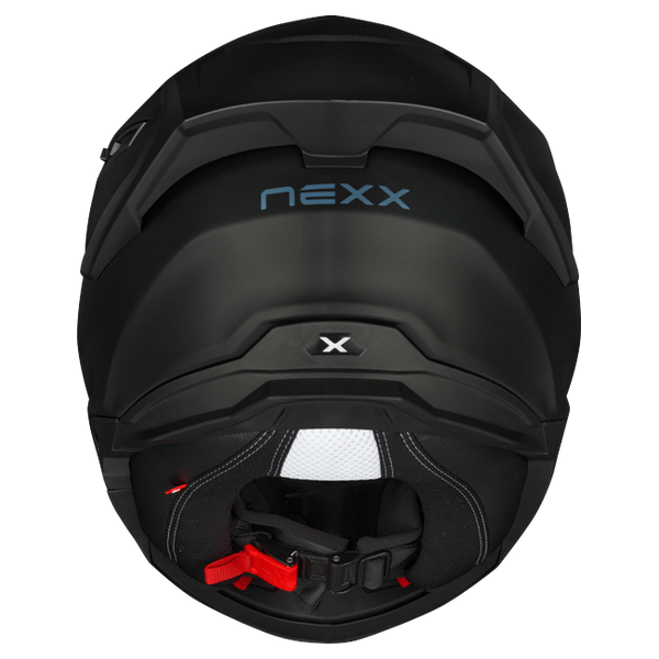 Nexx Y.100R Fullblack Black MT Full-Face Helmet – rear view