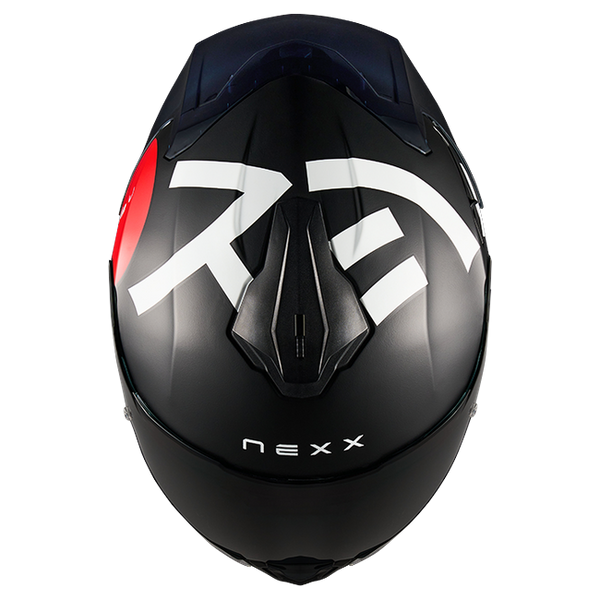 Nexx Y.100R Nippon Black MT Full-Face Helmet – top view