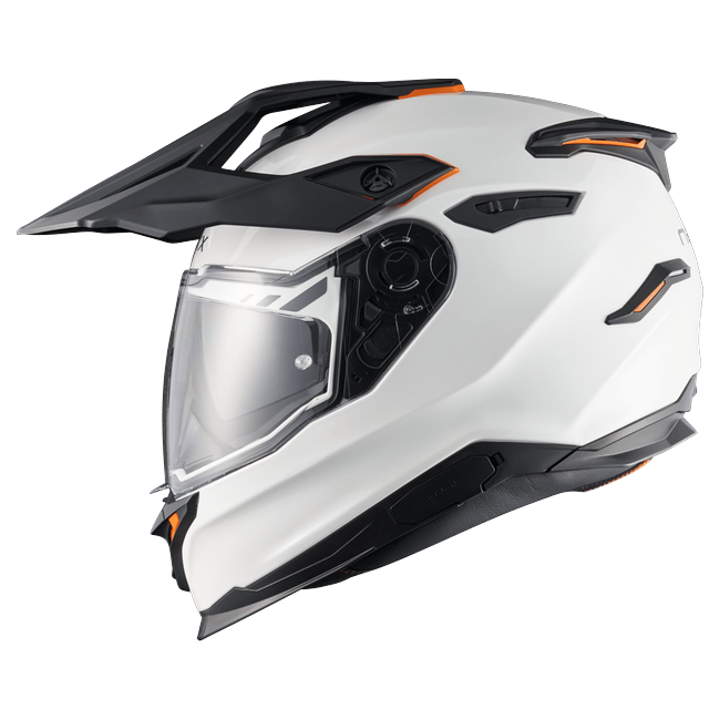 Nexx Y.TRAVL Plain White Adventure Helmet – side view