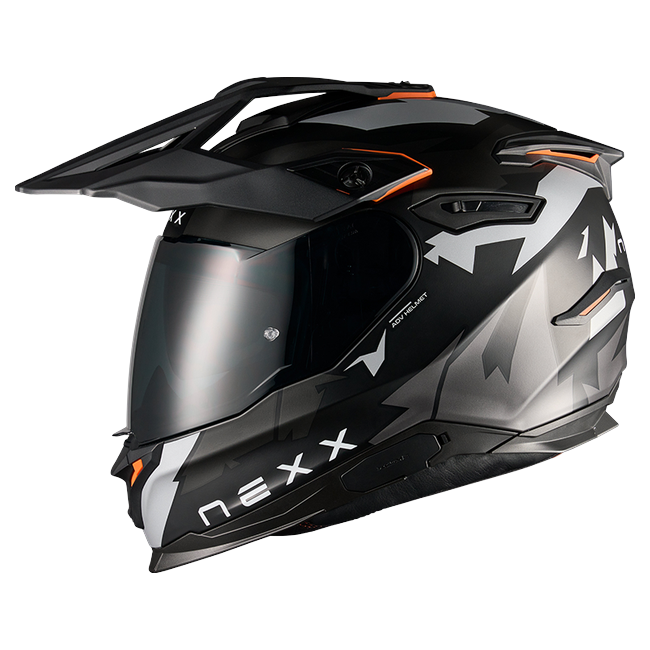 Nexx Y.TRAVL Primal Black Grey MT Adventure Helmet – side view