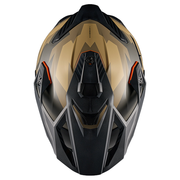 Nexx Y.TRAVL Primal Sand Grey MT Adventure Helmet – top view
