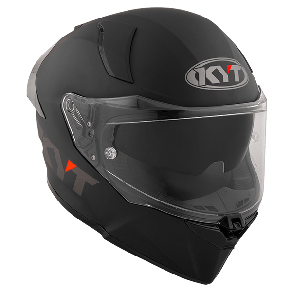 KYT R2R Plain full-face helmet in matte black, side view