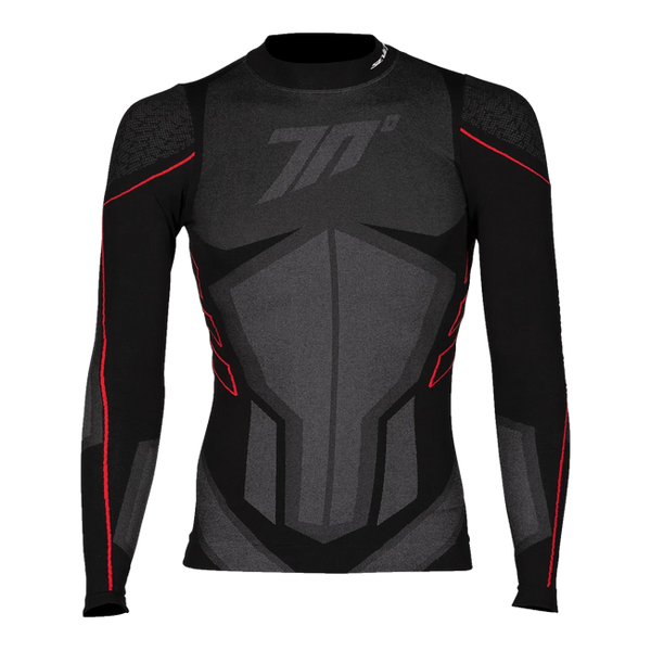 seventy degrees sd ct1 seamless carbon thermal ls base layer black grey