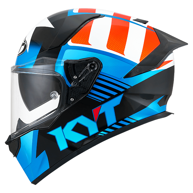KYT R2R full-face helmet in Straight finish, front three-quarter view