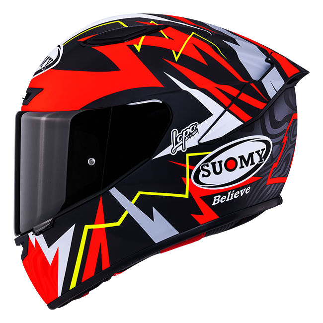 Suomy Track-1 full-face helmet matte red Sam Lowes Replica 2025