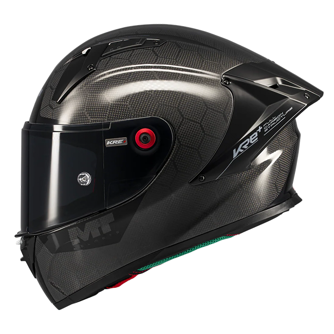 MT-Helmets KRE+ S full-face helmet in glossy carbon finish