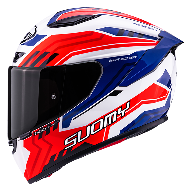 Suomy Track-1 full-face helmet Framework White Red Blue K6T10023