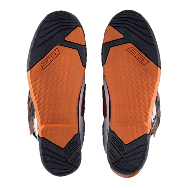 Sidi Crossair Motorcycle Boots White/Bronze/Black 386, sole detail