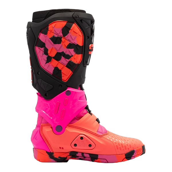 Sidi Crossair X motorcycle boots Messy Coral, side profile