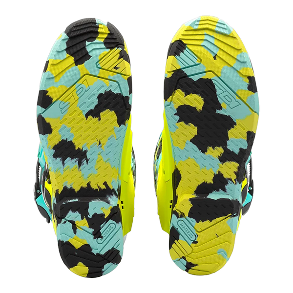 Sidi Crossair X motorcycle boots Mint/Fluo Yellow, sole detail