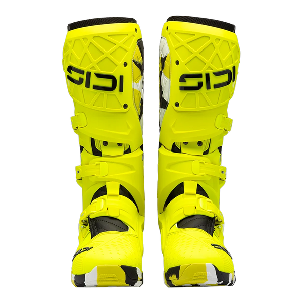 Sidi Crossair X motorcycle boots RACR001 Fluo Yellow, front view