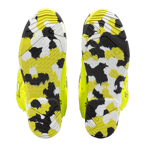 Sidi Crossair X motorcycle boots RACR001 Fluo Yellow, sole detail