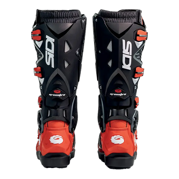 Sidi Crossfire 3 SRS motorcycle boots Red/Black, rear view